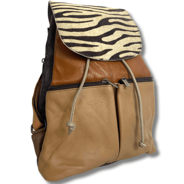 ladies brown leather backpack