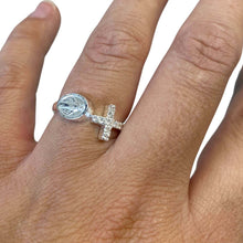 silver cross ring