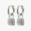 Pilgrim Cindy Crystal Silver Hoop Earrings