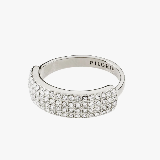 Pilgrim Heat Silver Crystal Ring