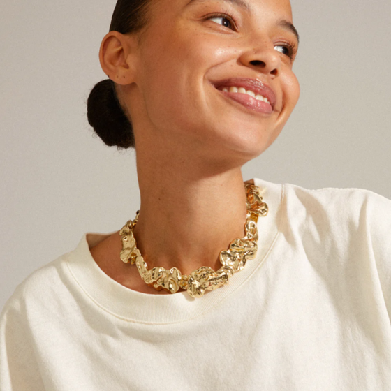 Pilgrim Pulse Gold Statement Necklace