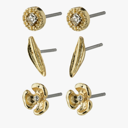 Pilgrim Echo Gold Crystal Earring Set