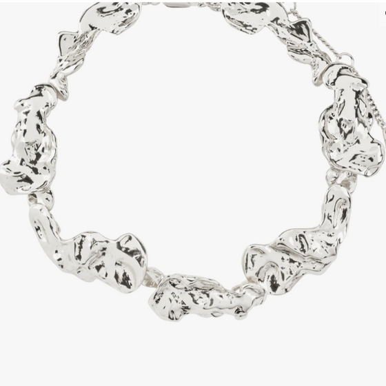 Pilgrim Pulse Silver Statement Necklace