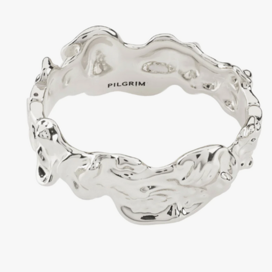 Pilgrim Pulse Statement Silver Bangle