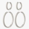 Pilgrim Pulse Silver Hoop Earrings