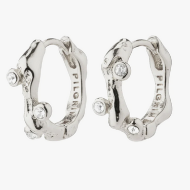Pilgrim Urszula Small Silver Hoop Earrings