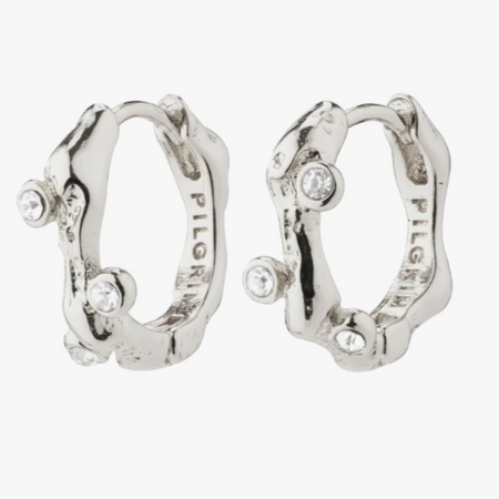 Pilgrim Urszula Small Silver Hoop Earrings