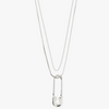 Pilgrim Pace Silver Safety Pin Pendant Necklace