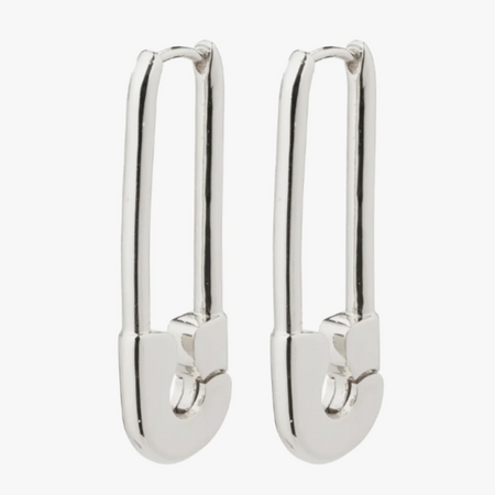 Pilgrim Pace Silver Safety Pin Earrings