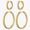 Pilgrim Pulse Gold Hoop Earring Set