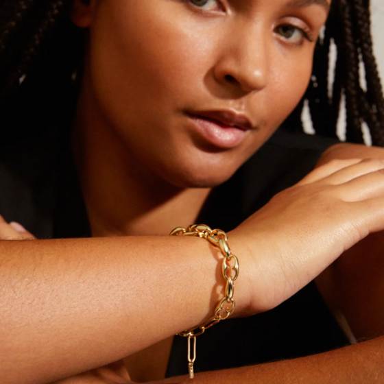 Pilgrim Pace Gold Chunky Link Bracelet