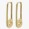 Pilgrim Pace Gold Safety Pin Earrings