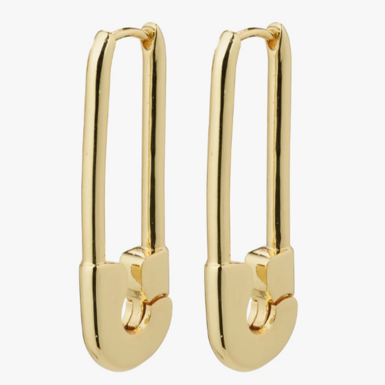 Pilgrim Pace Gold Safety Pin Earrings