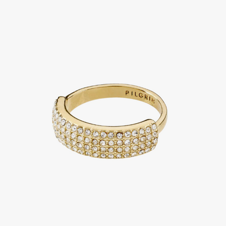 Pilgrim Heat Gold Crystal Ring