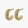 Pilgrim Matylda Small Gold Crystal Hoop Earrings