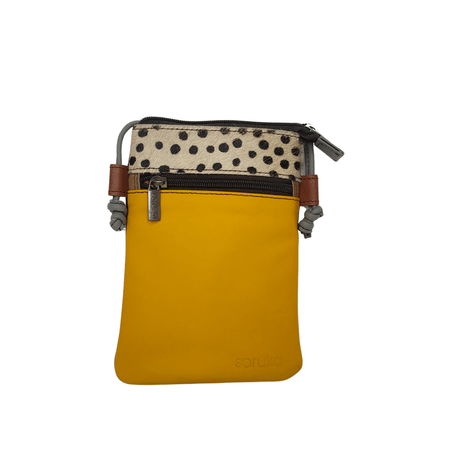 Soruka Lua Leather Crossbody Bag - Mustard