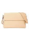 Beige handbag with a strap on a white background