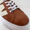 Wonders Tan Leather White Modern Sole Brand Lace Sneakers