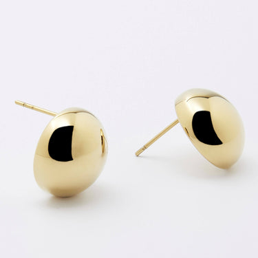 ZAG Gold Large Dome Stud Earrings