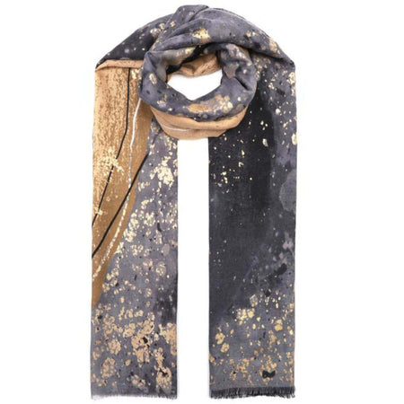 Abaigh Abstract Pattern Scarf - Charcoal
