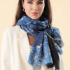 Abaigh Abstract Pattern Scarf - Navy