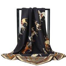 ladies black patterned scarf