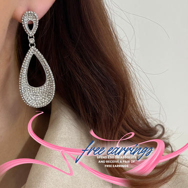 Absolute Silver Statement Crystal Drop Earrings - October GWP