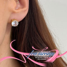 Absolute Gold Large Crystal Claw Set Stud Earrings - October GWP