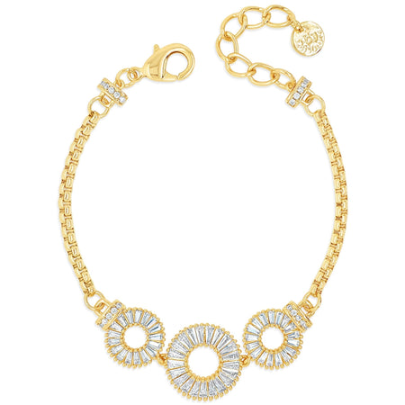 Absolute Gold Baguette Circle Bracelet