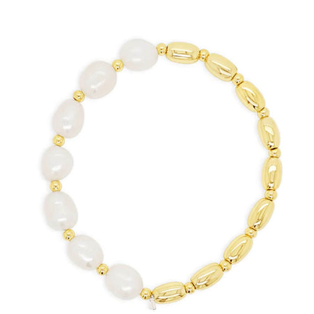 Absolute Gold Bead & Pearl Bracelet