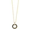 Absolute Gold & Black Baguette Halo Necklace