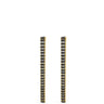 Absolute Gold & Black Baguette Long Drop Earrings