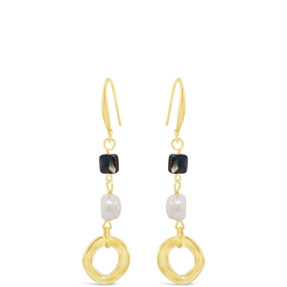 absolute-gold-black-bead-pearl-drop-earrings-e2288JT Model Image.JPEG