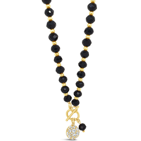 Absolute Gold & Black TBar Necklace