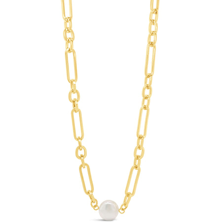 Absolute Gold Chain Pearl Necklace