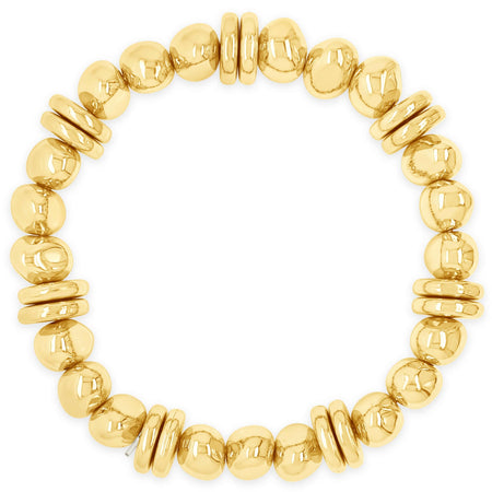 Absolute Gold Chunky Bead Stretch Bracelet