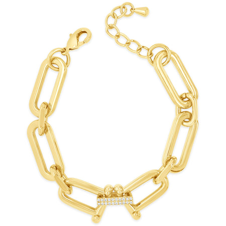 Absolute Gold Chunky Oval Chain Bracelet