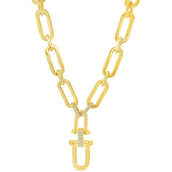 absolute-gold-chunky-oval-chain-drop-necklace-N2330GL