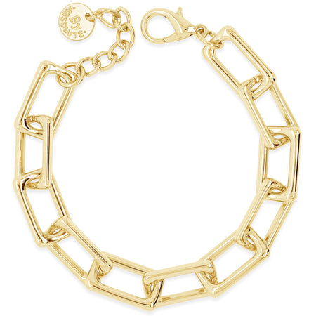 Absolute Gold Chunky Rectangle Link Bracelet