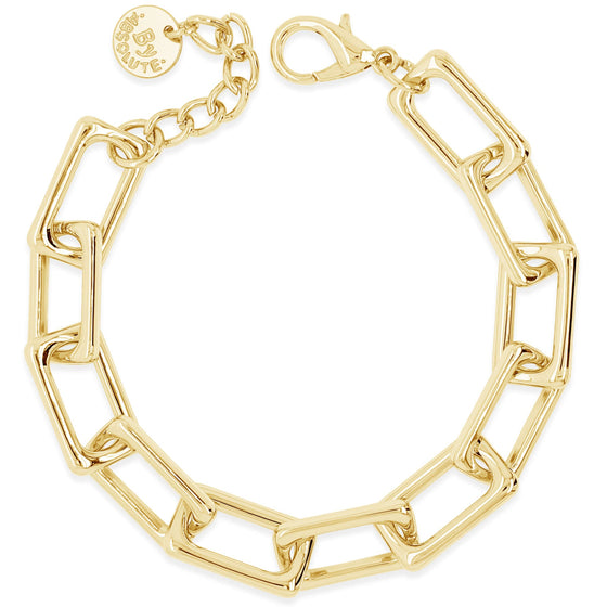 absolute-gold-chunky-rectangle-link-bracelet-B2335GL