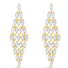 Absolute Gold & Clear Crystal Oval Baguette Chandelier Earrings