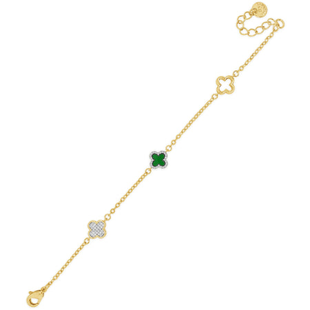 Absolute Gold Clover Bracelet - Green