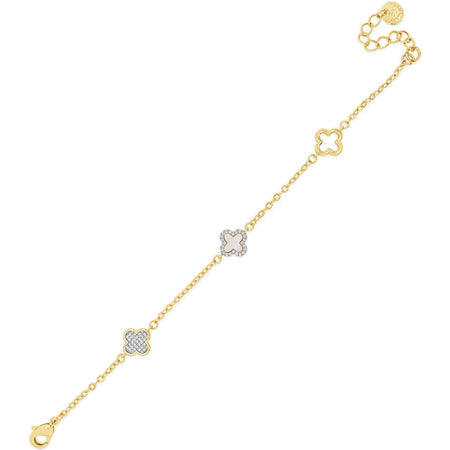 Absolute Gold Clover Bracelet - Mother Of Pearl