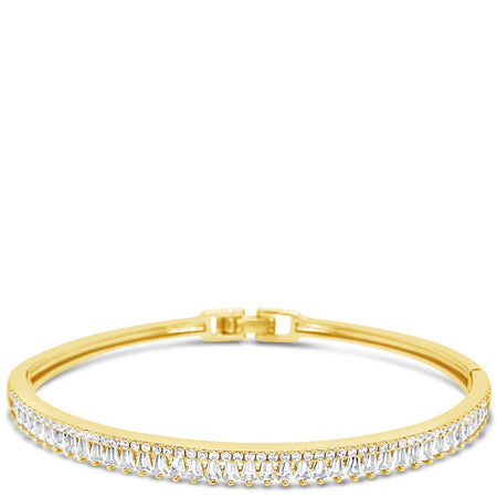 Absolute Gold & Crystal Baguette Bangle