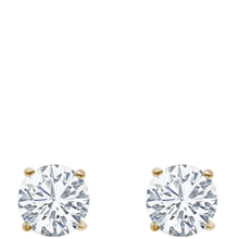 ladies claw set clear crystal stud earrings