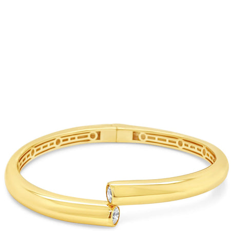 Absolute Gold Crystal Hinged Bangle