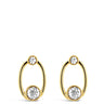 gold oval stud earrings