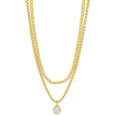 Absolute Gold Double Bead Chain Necklace