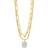 absolute-gold-double-chain-pearl-pendant-necklace-n2339gl