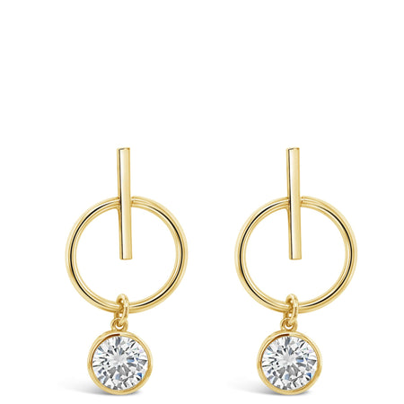 Absolute Gold Drop Circle Earrings